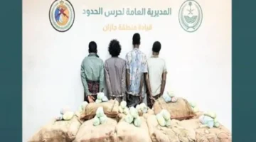 إحباط تهريب القات بجازان وضبط 4 مخالفين بحوزتهم 280 كيلوجرامًا